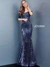 JOVANI 67104 Embellished Short Sleeve Evening Gown - CYC Boutique